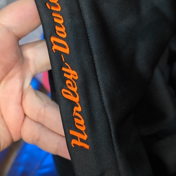 Harley Davidson Fleece Pullover Cowl Neck Hooded Abernathy's Gray Size Medium - Picture 5 of 6